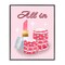 Stupell Industries All In Poker Chips & Lipstick Framed Giclee, design by Nina Jacobs